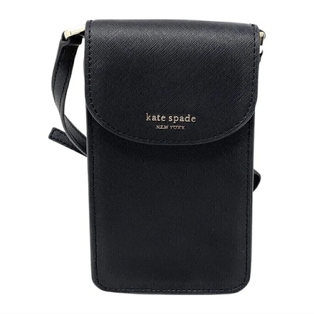 New! Kate Spade Staci North South Leather Cameron Flap Phone Crossbody Bag